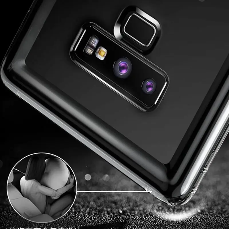 Чехол Note 9 для Samsung Galaxy прозрачные мягкие чехлы из ТПУ Note9 искусственная задняя
