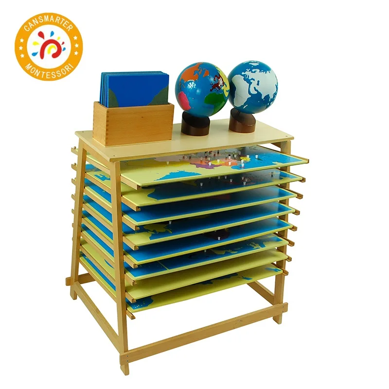 

Игрушки Монтессори для детей по всему миру, развивающие глобусы из деревянного материала для раннего развития континента, игрушки для дете...