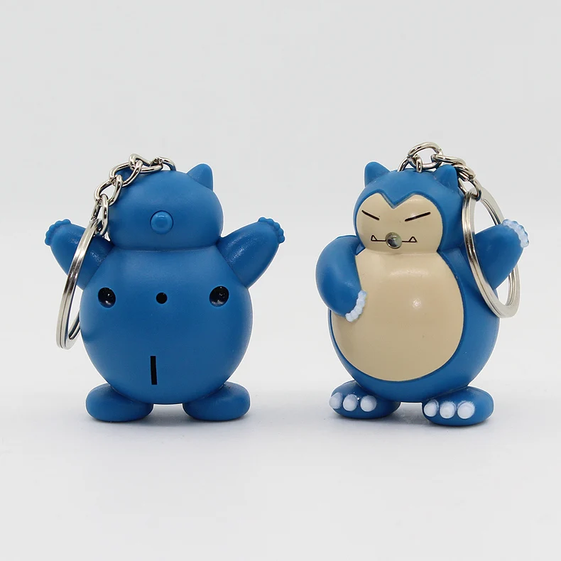 Модная Игра Pokemon Munchlax 3D светодиодный брелок с фонариком и звуком милый аниме Goinfrex мультфильм брелок с игрушкой, подарок для влюбленных