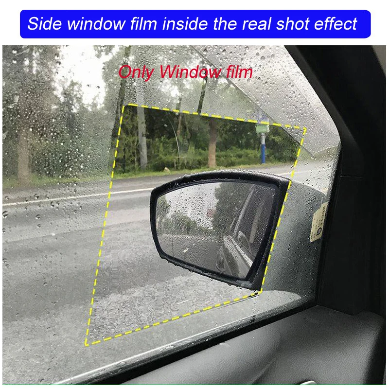 2 шт. Автомобильная оконная стеклянная пленка для дождя защитная анти туман окно