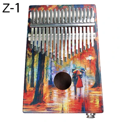 1 Фортепиано с 17 клавишами Kalimba, высокое качество, дерево, красное дерево, корпус, большой палец, фортепиано, музыкальный инструмент, калимба, аксессуары с аудио входом - Цвет: 1