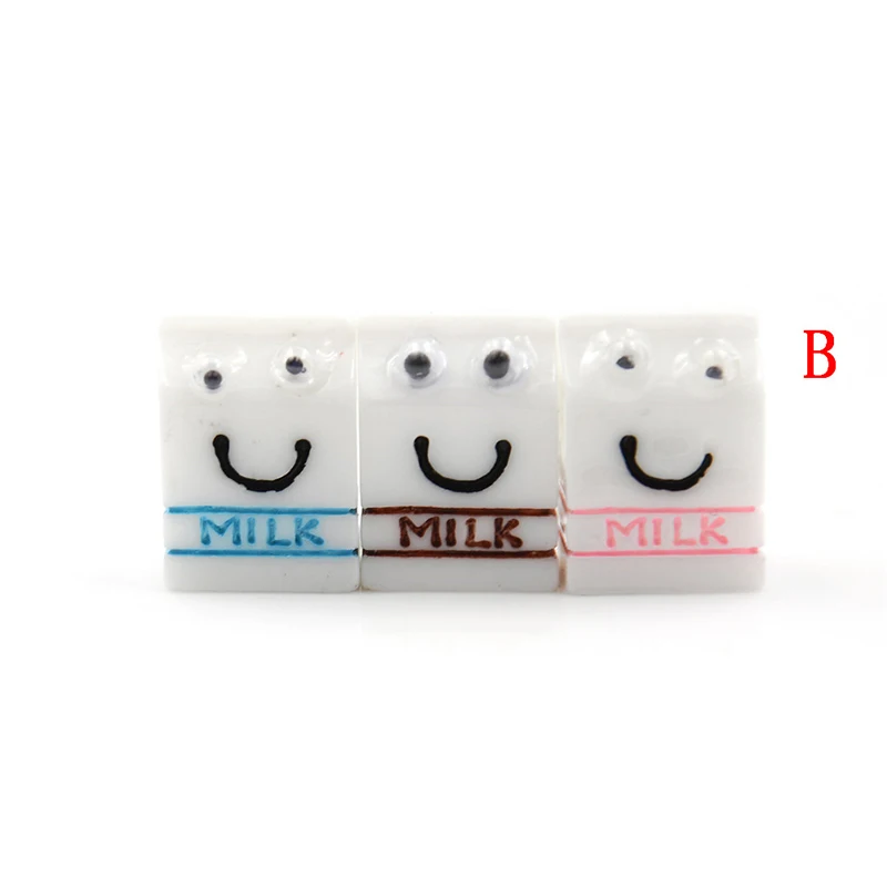 5pcs/Set Cute Resin 3D Coffee Cup Miniatures Models scene Mini Milk Bottles Figurine Simulation Model Doll House Accessories |