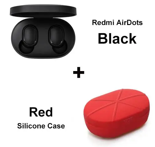 Add Red Case Xiaomi Redmi Airdots TWS Bluetooth 5,0 наушники стерео басы Eeadphones с микрофоном Handsfree Наушники управление AI - Цвет: Add Red Case