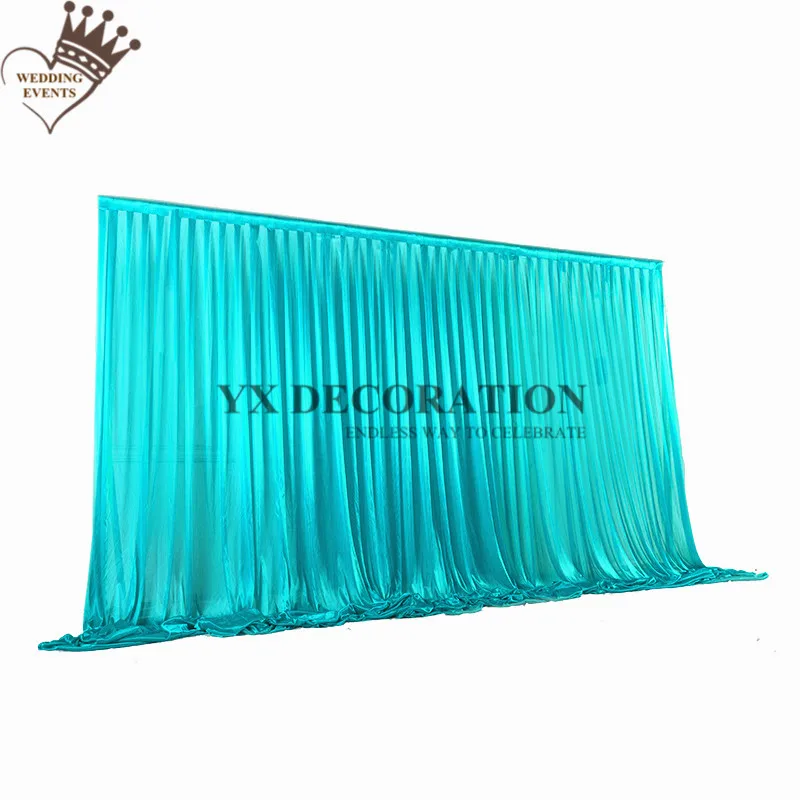 

Colorful Ice Silk Wedding Backdrop Curtain Drape Wedding Supplies Curtain Drapes Background For Party Event