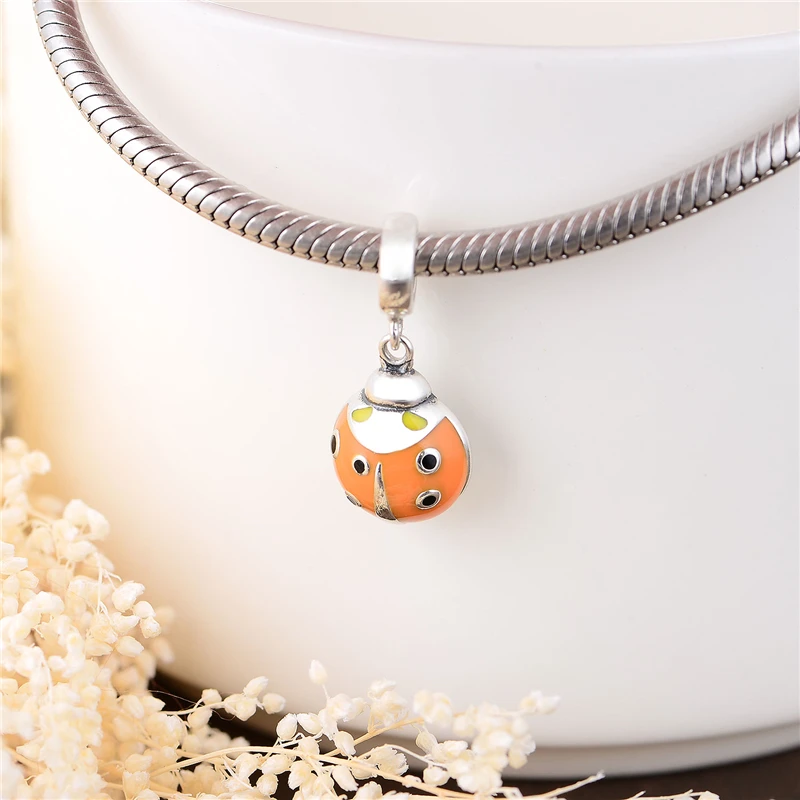 Ювелирные изделия из стерлингового серебра Подвеска в виде божьей коровки с
