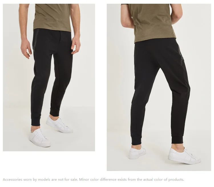 JackJones Для мужчин тянущиеся женские Jogger Штаны с карманами на молнии Для мужчин костюмы зауженного кроя из впитывает пот и Штаны Для Мужчин's Фитнес брюки 219214503