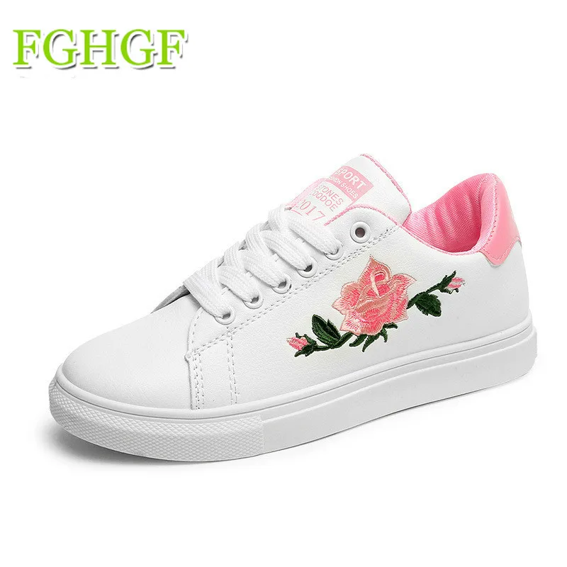 2018 Новинка весны и лета с белые туфли Для женщин из кожи на плоской подошве