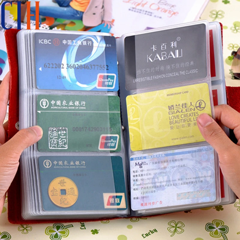 Charm in hands HOT Genuine Leather Credit Card Holders Large Capacity Real Cowhide Leather ID Card Cases 90 Card Holders LM1891