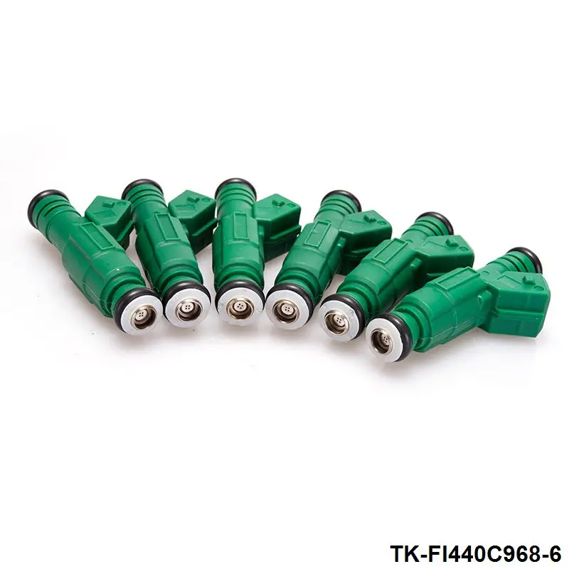6 шт./лот топливный инжектор с высоким потоком 0 280 155 968 440cc Green Giant для топливного