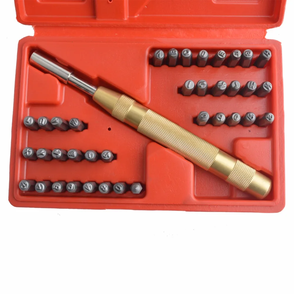 Набор штампованных букв и цифр 38 дюймов (4 мм) 5/32 дюйма|punch set for metal|punch down tool rj45sets sale |