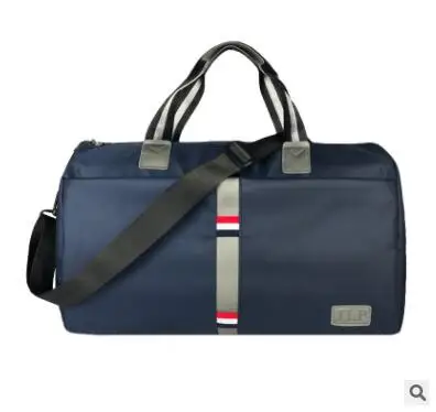 Navy blue Новая портативная Дорожная сумка из полиэстера, мягкая нейлоновая дорожная сумка, модная вместительная мужская сумка на одно плечо ZL041 - Цвет: Navy blue