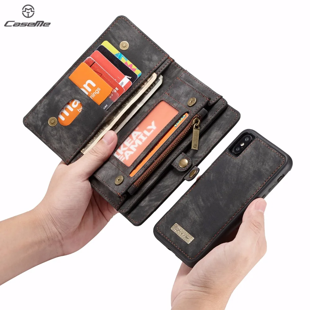 Чехол для телефона CaseMe iphone Xs Max 6 5 дюйма Кожаный многофункциональный кошелек на