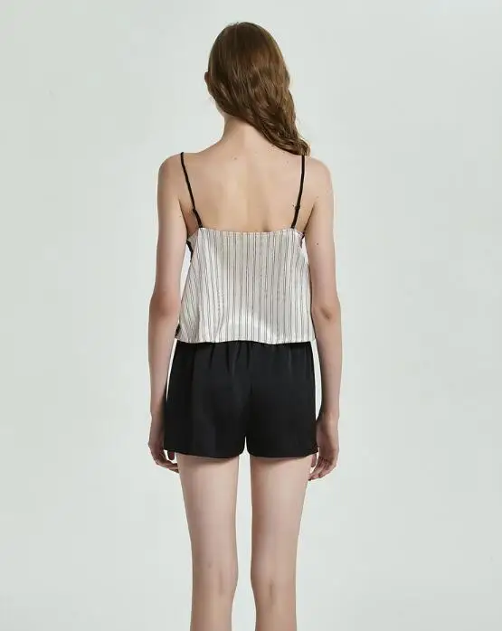 Пижамный костюм с открытыми плечами сексуальный кружевной комплект V-образным