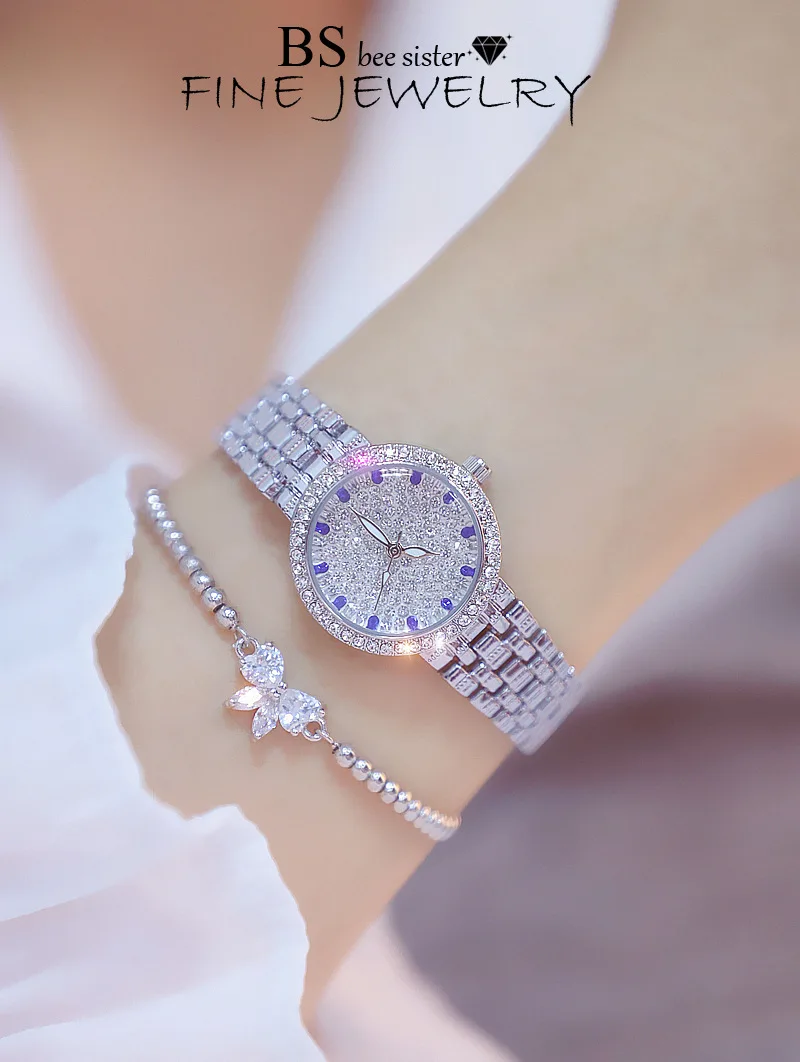Топ Роскошные женские золотые часы relojes de mujer стальные женские часы модные женские кварцевые наручные часы+ браслет+ коробка для часов