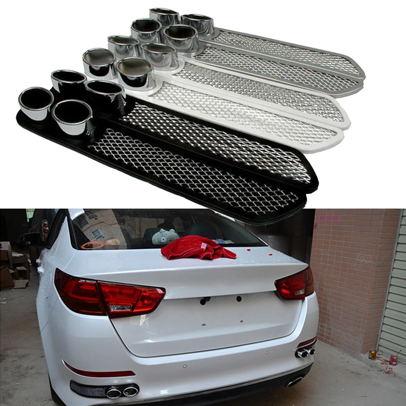 ZDPARTS 3D Автомобильные Углеродные хромированные выхлопные трубы наклейка на