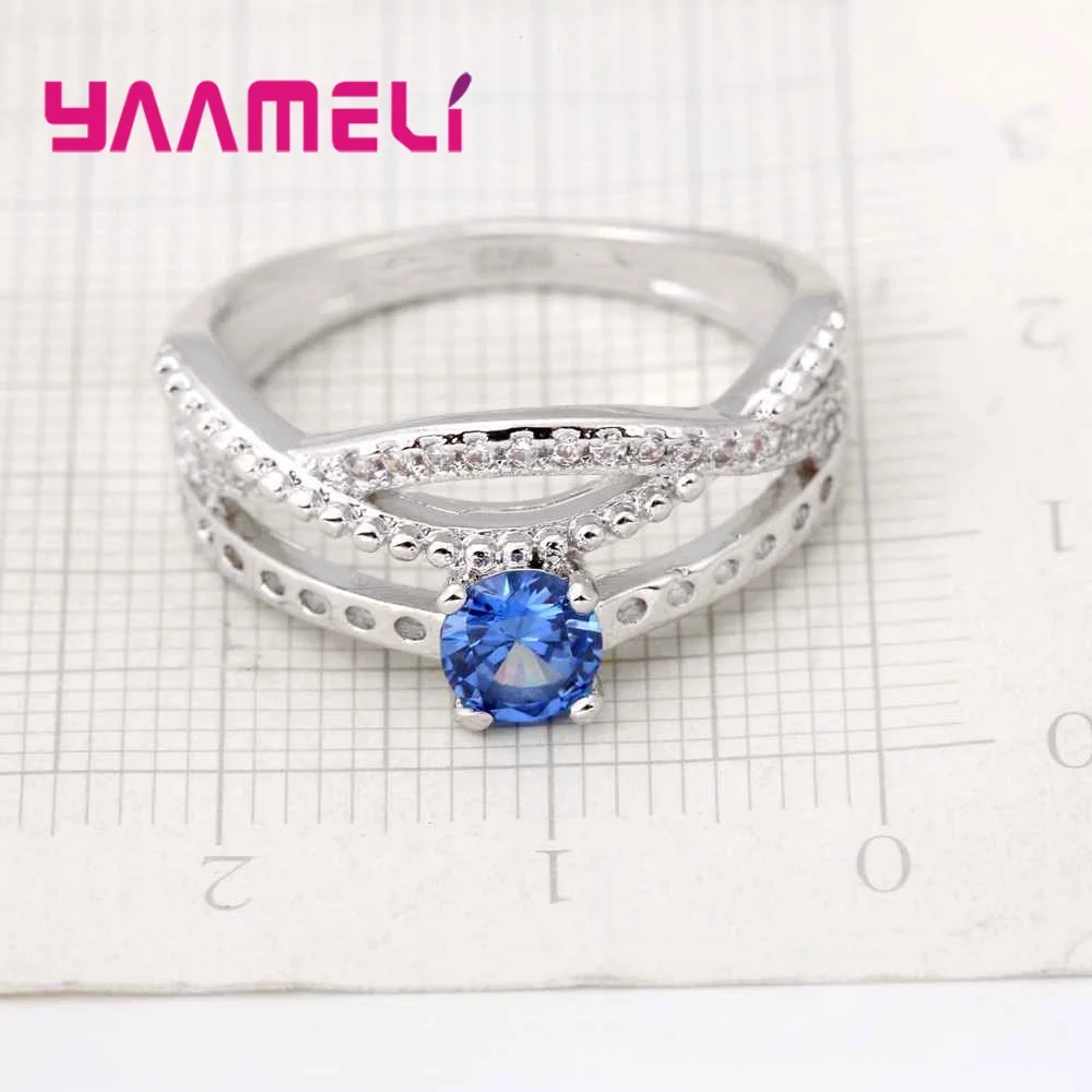 Кольцо с неравномерным рисунком загадочный стиль темно синий океан Пляжная Серия хрустальный камень 925