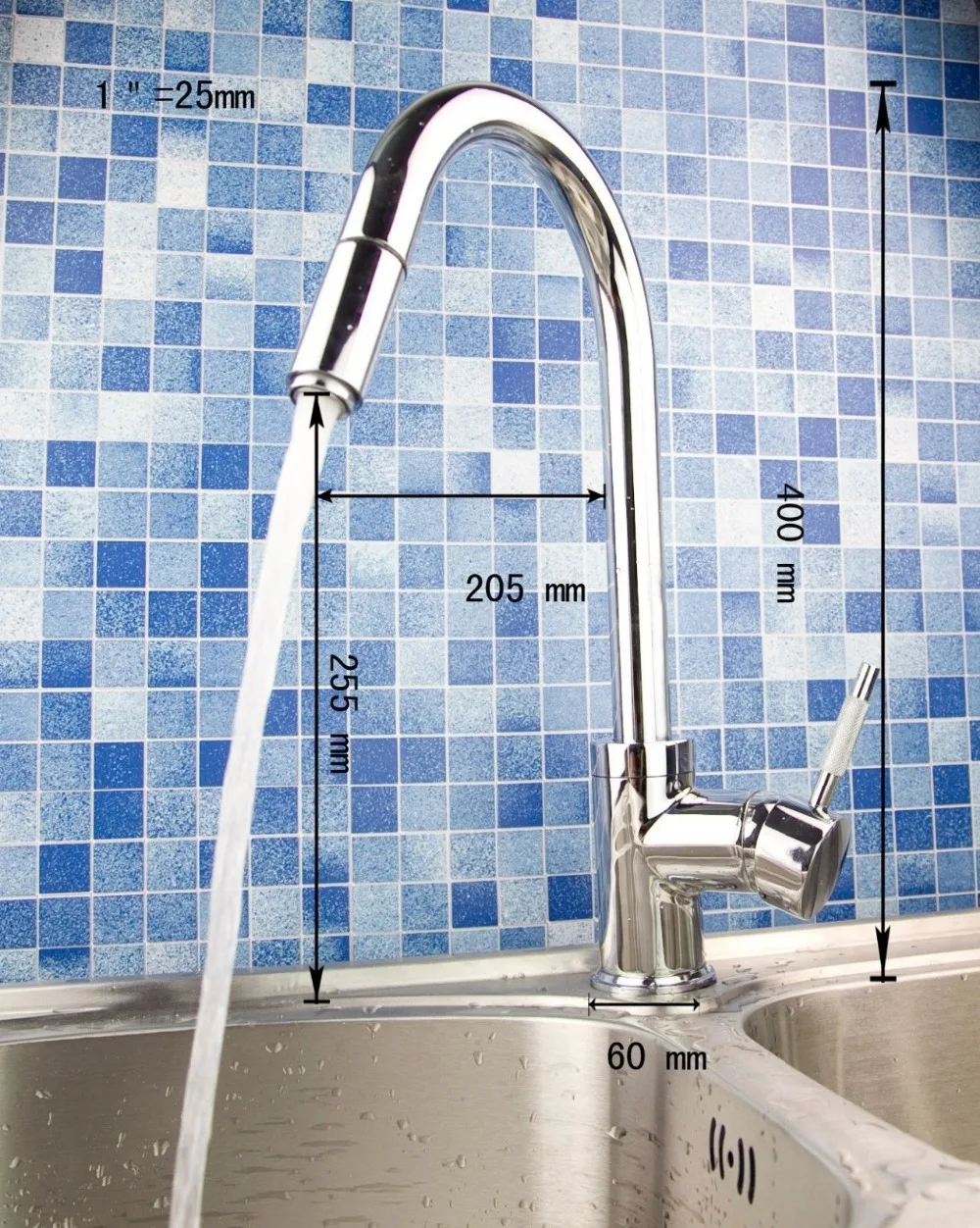Ouboni кухонный кран Torneira Cozinha новый поворотный 360 бортике 8526 полированный одно