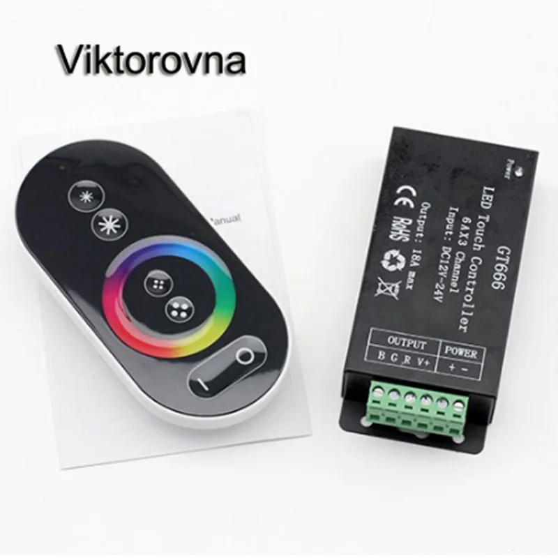 GT666 DC12V 24V 18ARGB Magic RF Touch Музыка Звук сенсор пульт дистанционного управления полосы