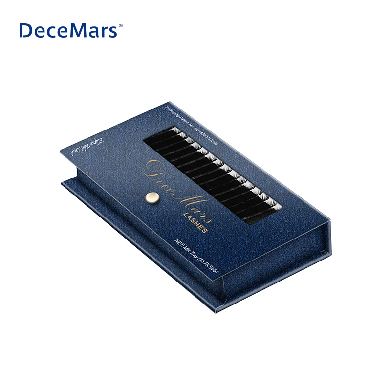 DeceMars 5 лотков/набор Ellipse наращивание ресниц C/D завиток плоских удлинитель