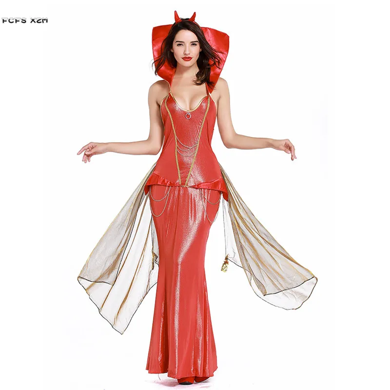 Сексуальное Красное платье для Хэллоуина женщин женское косплея карнавала Пурим