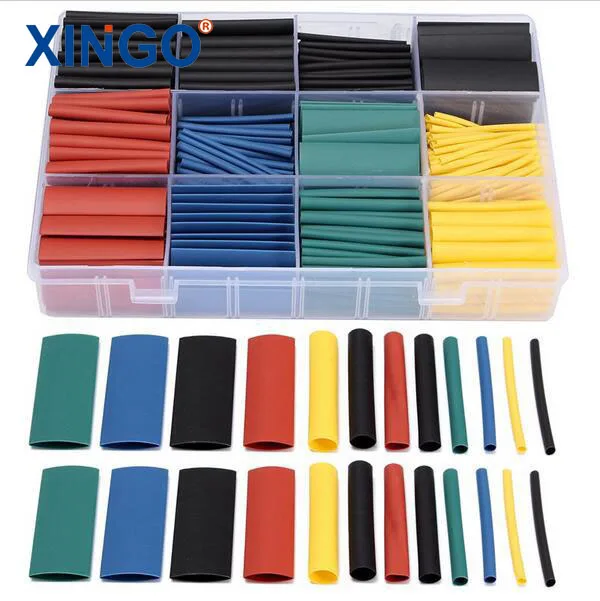 5 Colors 530PCS Polyolefin 2:1 Halogen-Free Heat Shrink Tubing Tube Assortment Sleeving Wrap Tubes | Обустройство дома