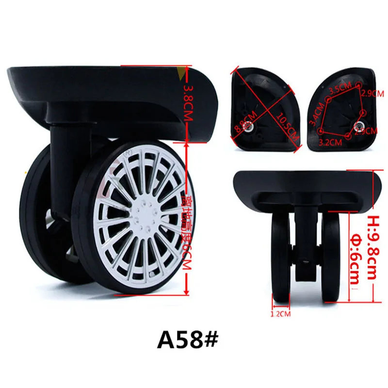 

Replacement Luggage Wheels,Repair Trolley Suitcase Parts Travel Luggage wheels for suitcases Rubber Wheel A58#