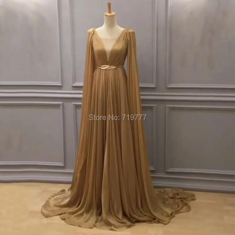 Формальные Вечерние платья цвета шампанского реальное изображение платье с
