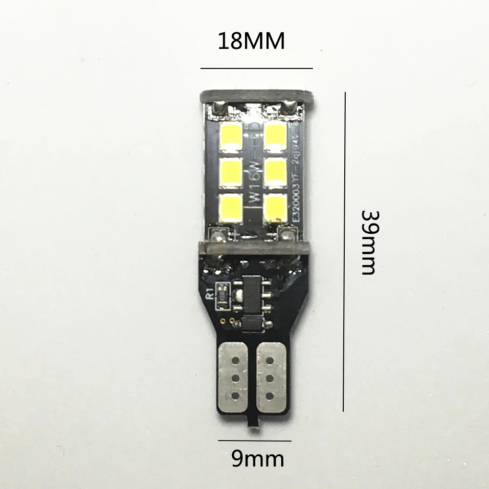 2 шт. T15 LED W16W 15 SMD 2835 Автомобильные светодиодные новые Canbus без ошибок задние лампы