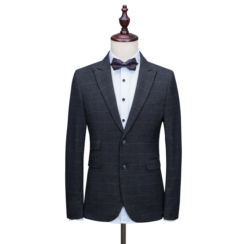 2018 серый сетчатый Блейзер костюмы для шафера приталенные мужские свадебные