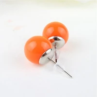hot explosion models qq ball wild candy colored resin earrings new fashion