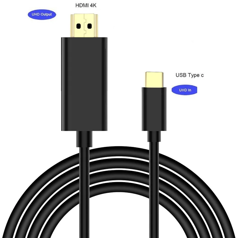 Тип C кабель Переходник USB на HDMI совместимый для Macbook Pro 4K HD проектор фута