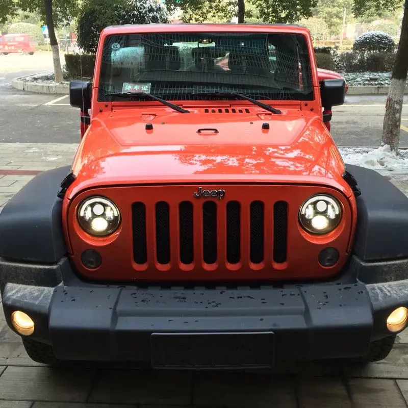 7 дюймовый круглый светодиодный светильник DRL & Hi/Lo луч для Jeep Wrangler JK TJ LJ CJ Sahara Hummer 1 2