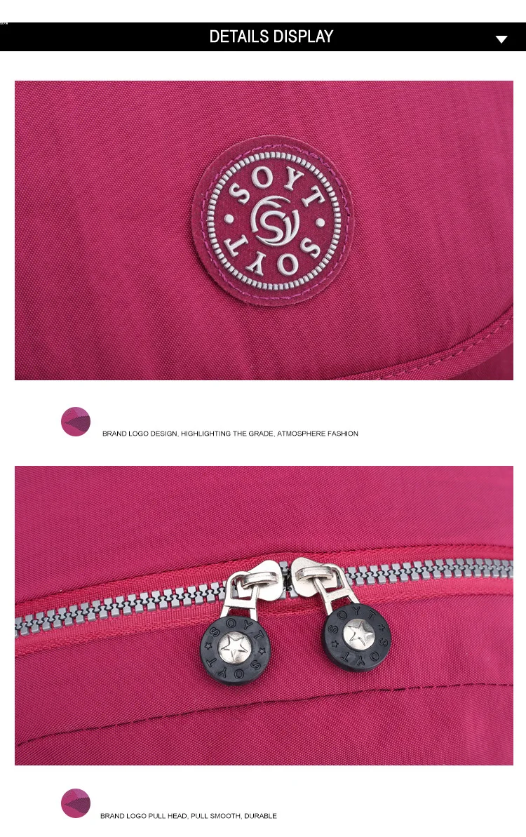 Школьный рюкзак для девочек-подростков Mochila женские рюкзаки Женские однотонные брендовые нейлоновые повседневные сумки для ноутбука женская большая емкость
