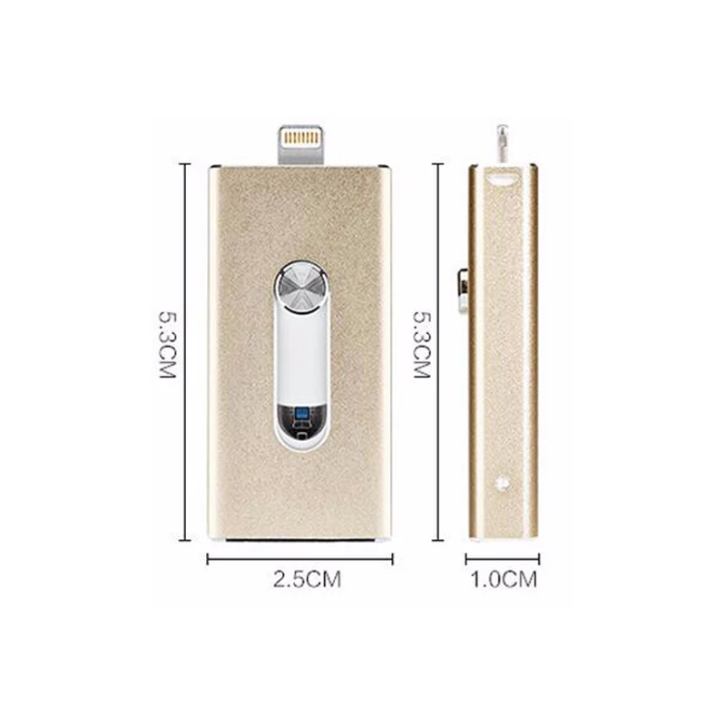 3in1 OTG USB Flash Drive 8GB 16GB 32GB 64GB 128GB Pen drive For iphone 8 7 Plus 6 6s 5S ipad storage memory stick Pendrive | Компьютеры и