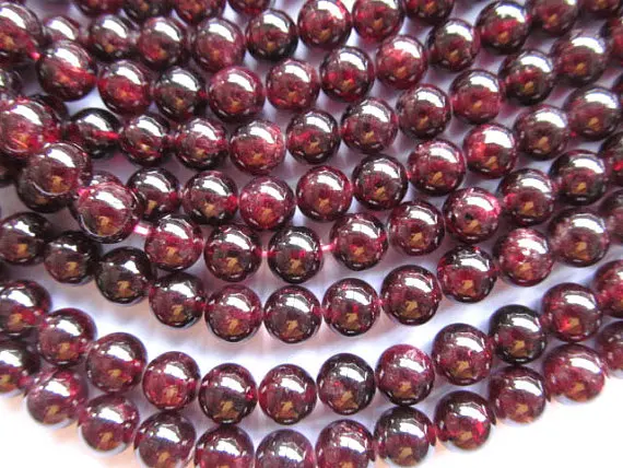 wholesale 2strands 2-12mm genuine garnet gemstoner round ball deep red Burgundy jewelry beads | Украшения и аксессуары