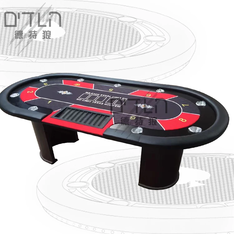 DTLN L: 213 x W: 106 x H: 75 cmdeluxe покерный стол с изогнутыми деревянными ножками