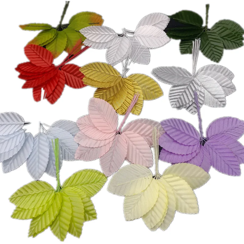 200 шт./компл. новейшие золотые серебряные зеленые тюлевые Листья Кружевной