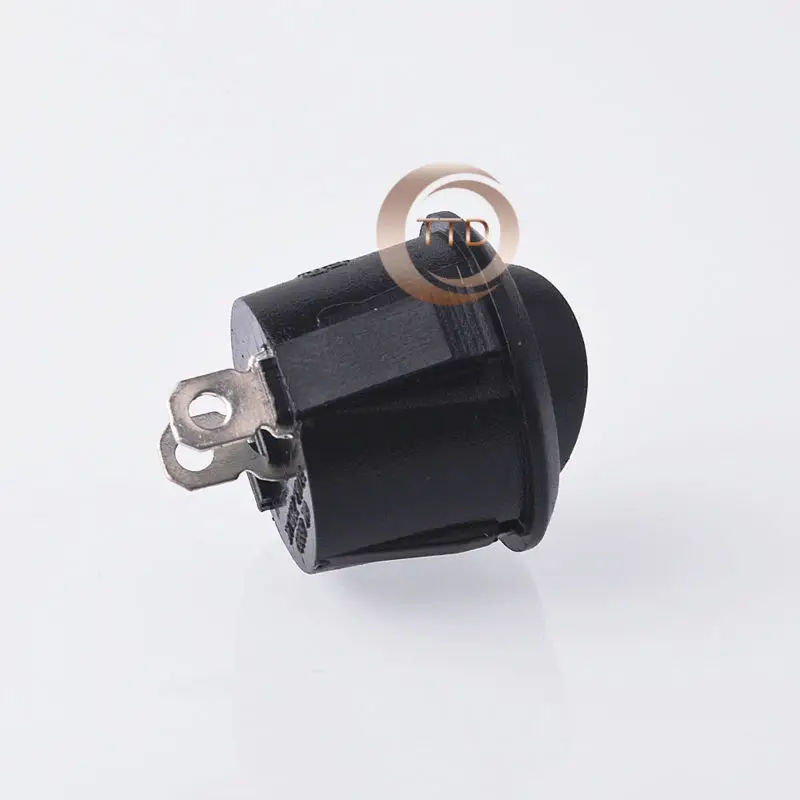 10 шт. 16 мм Диаметр маленькие круглые лодка Кулисные Переключатели черный Мини