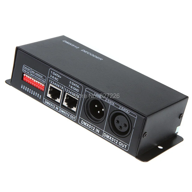 DC 12V 24V 4 канала DMX декодер светодиодный контроллер для RGB 5050 3528 полосы светильник и
