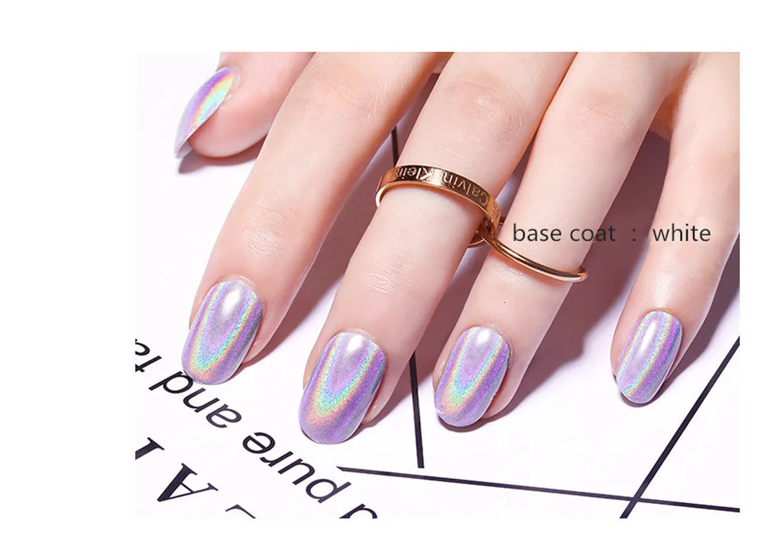 Holographic Laser Powder Rainbow Nail Art Chameleon Glitter Chrome Pigment Manicure Gel Polish Dust | Красота и здоровье