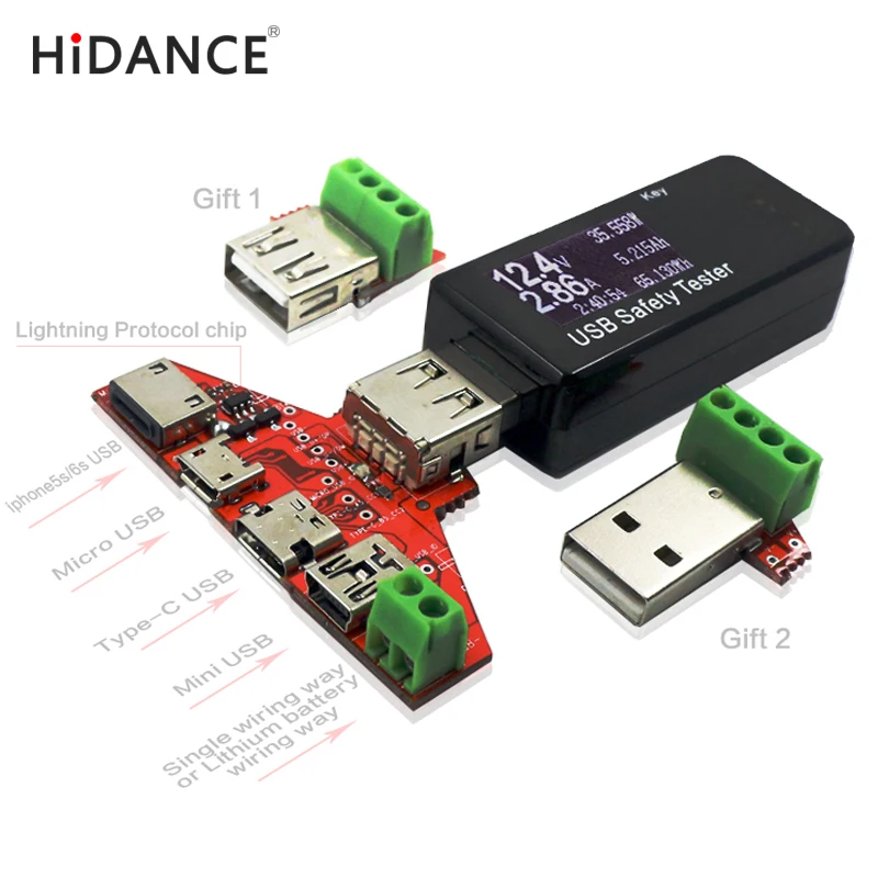 USB тестер для iPhone5s/6s с разъемом Lightning Type c|board boot|board materialboard connector |