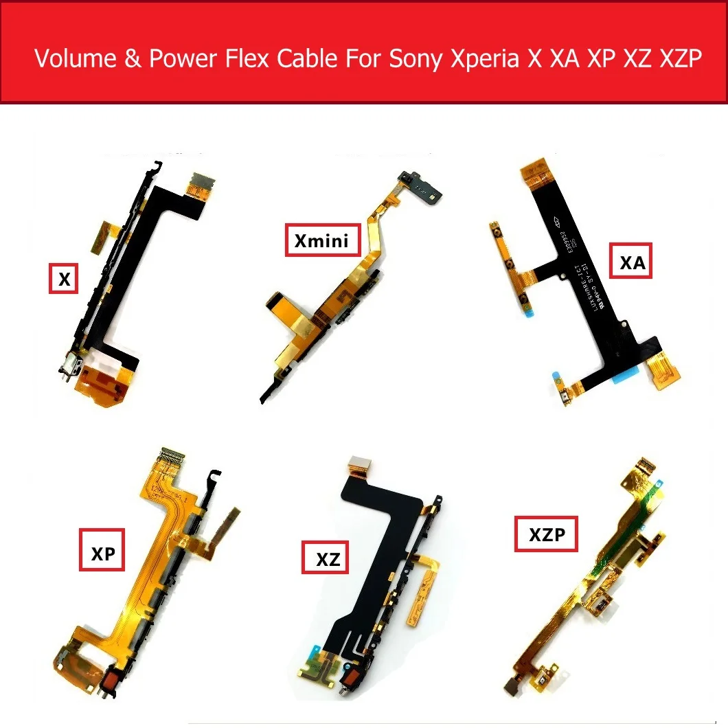 Гибкий кабель громкости и питания для Sony Xperia X/XA/X Performance/X Compact/XZ/XZS/XZ Premium Switch Button