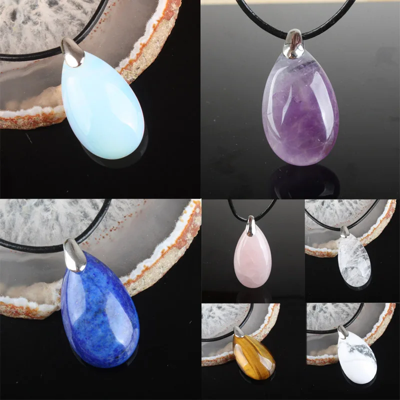 Изящный Lapis Lazuli розовый фиолетовый с кристаллами тигра Опаловая Капля воды