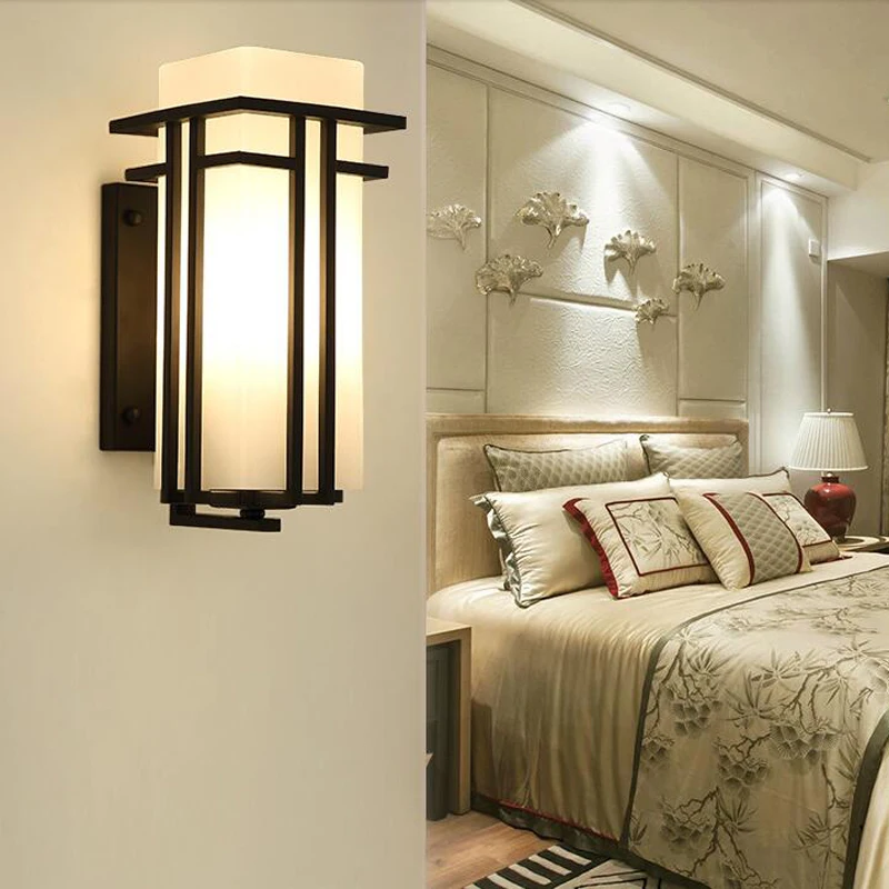

Chinese Living Room Study Wall Lamp Bedroom Bedside Lamp Stair Background TV Wall Sconce Outdoor Light Corridor Decorative lamp