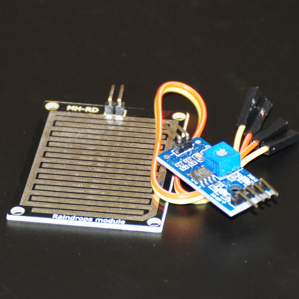 Дождь дождевые капли Сенсор для Arduino Погода Модуль стартер DIY Kit доска чувствительный детектор влажности 3,3 в-5 в дождь Сенсор s цепи
