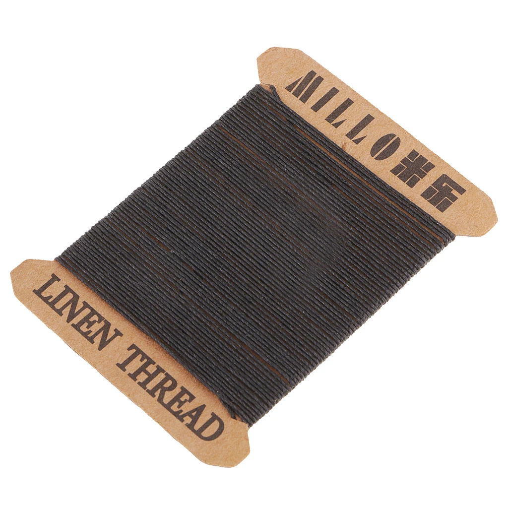 Мягкая Круглая льняная вощеная нить для шитья 1 шт. кожевенного ремесла M009