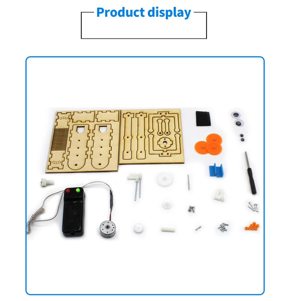 Wire Control Wooden Walking Robot DIY Physics Scientific Experiment Toy Assembled Materials Kits Model |