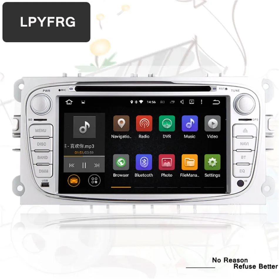Android 10 0 Восьмиядерный 2 Din 7 "автомобильный dvd плеер для FORD/ focus MONDEO/S MAX/подключение