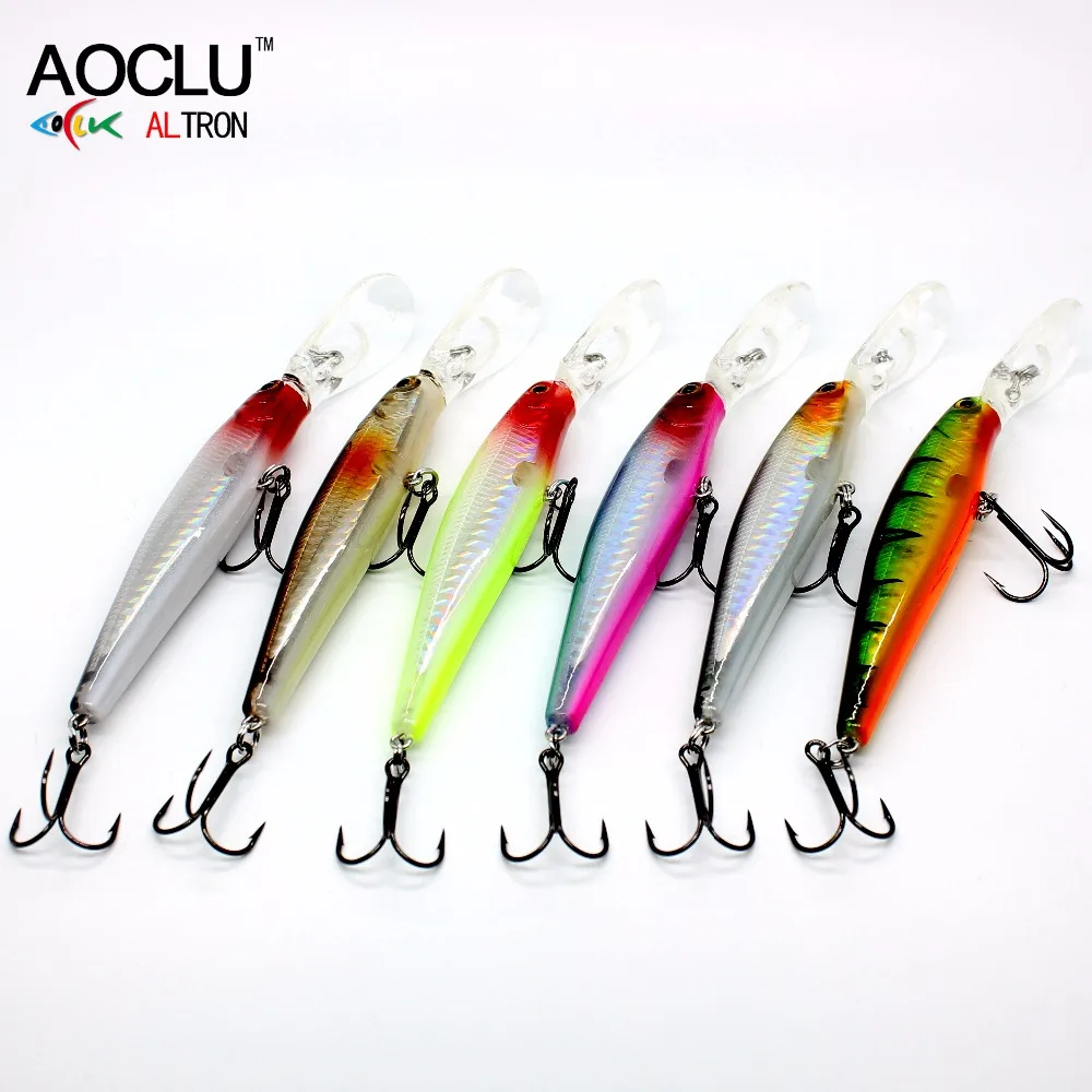 AOCLU новые приманки 6 шт./лот воблеры 90 мм 13 г твердая приманка Minnow рыболовная