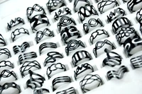 300pcs zinc alloy vintage black alloy gypsy adjustable finger tattoo rings toe ring lots for women men mix style jewelry bk4010